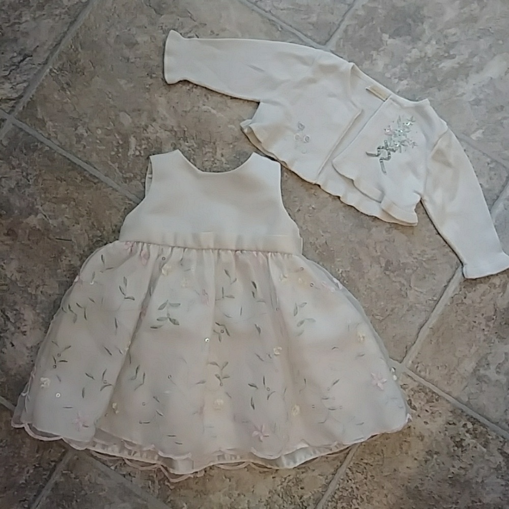 12 month old dress with over coat
